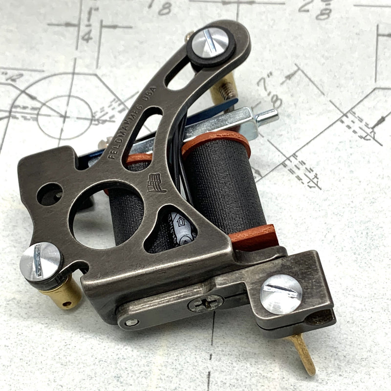 FTCO Build 002, hand-built tattoo machine by Feldman Tool Co. Built Sep. 2020.