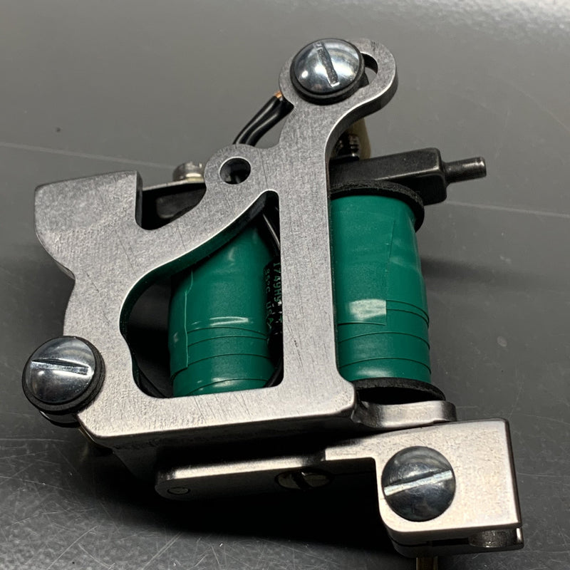 Steel Custom King Kong Liner, hand-built tattoo machine by Feldman Tool Co. Built Jul. 2020.